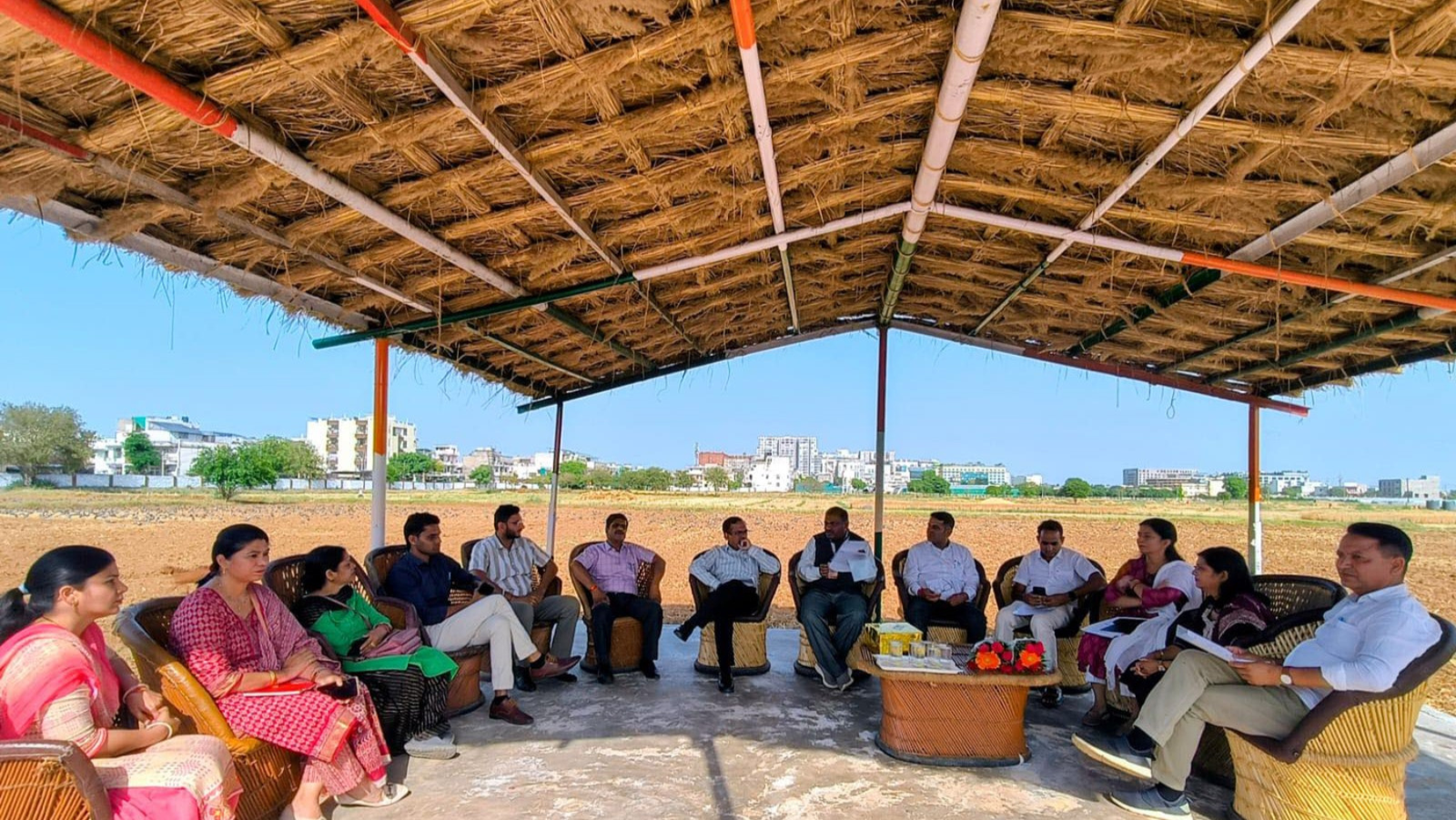 राजस्थान कृषि अनुसंधान संस्थान, दुर्गापुरा में संचालित समन्वित कृषि प्रणाली परियोजना का परियोजना समन्वयक द्वारा अवलोकन  07.04.2026